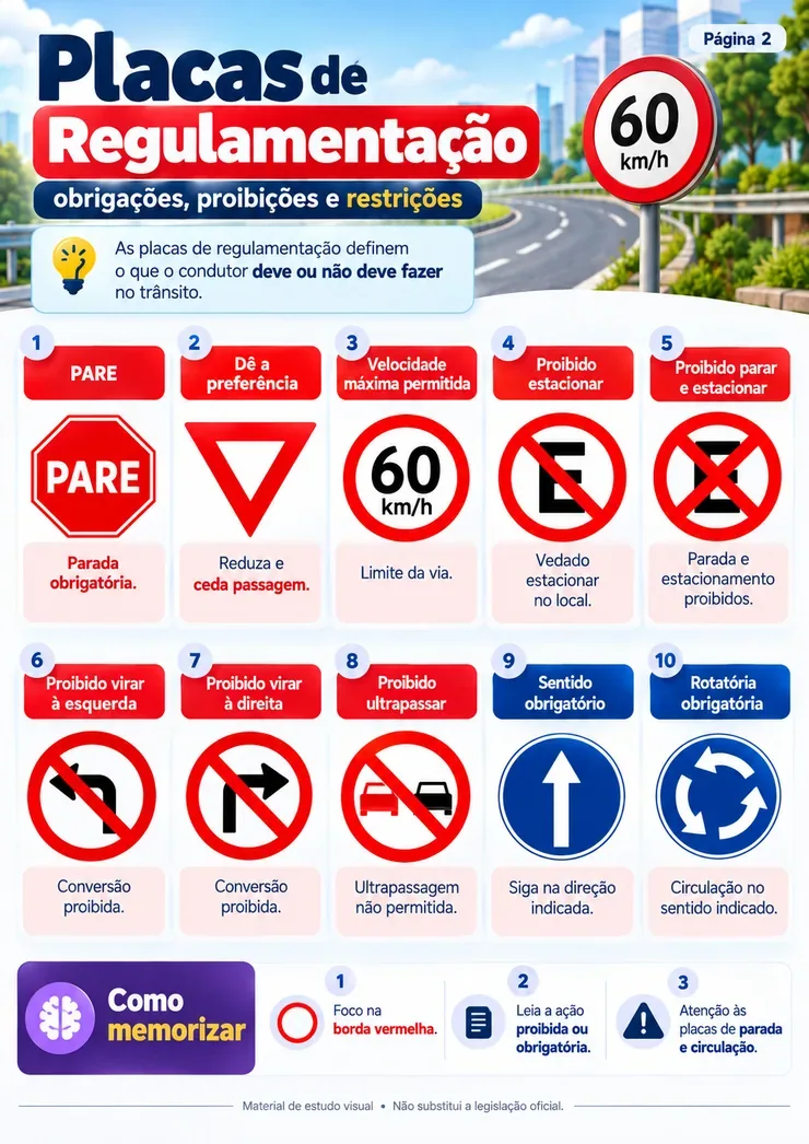 Placas de regulamentação
